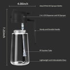 2-in-1 Oil Sprayer & Dispenser for Kitchen, 500ml, Black
