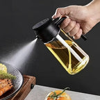 2-in-1 Oil Sprayer & Dispenser for Kitchen, 500ml, Black