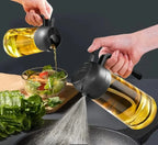 2-in-1 Oil Sprayer & Dispenser for Kitchen, 500ml, Black